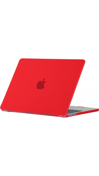 Coque MacBook Pro 16" - Hardshell Housse de protection ultra-fin pour Apple MacBook Pro 16" deux pièces semi-transparent - Rouge