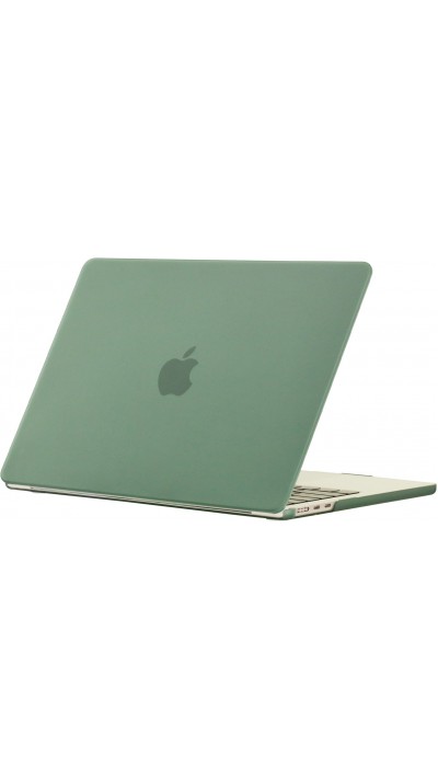 Coque MacBook Pro 16" - Hardshell Housse de protection ultra-fin pour Apple MacBook Pro 16" deux pièces semi-transparent - Vert foncé