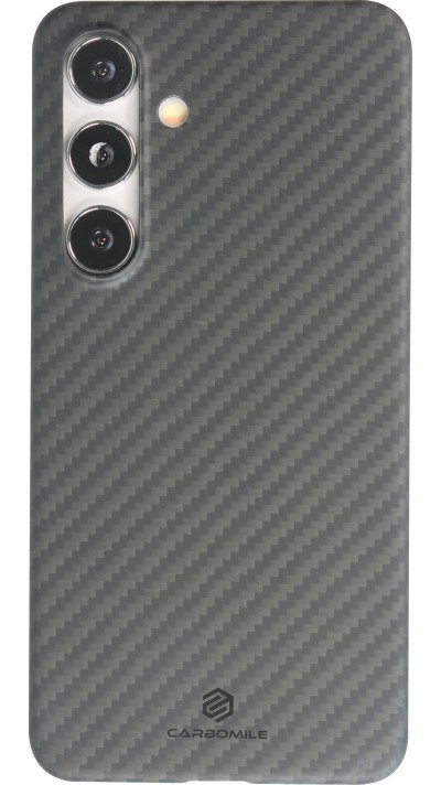 Samsung Galaxy S24 Case Hülle - Carbomile Schutzcase aus echtem Aramid Carbonfaser - Schwarz