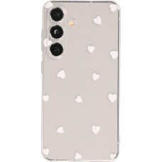 Samsung Galaxy S24 Case Hülle - Gummi kleines Herz - Weiss