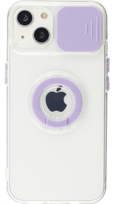 iPhone 14 Plus Case Hülle - mit Kamera-Slider und Ring - Violett