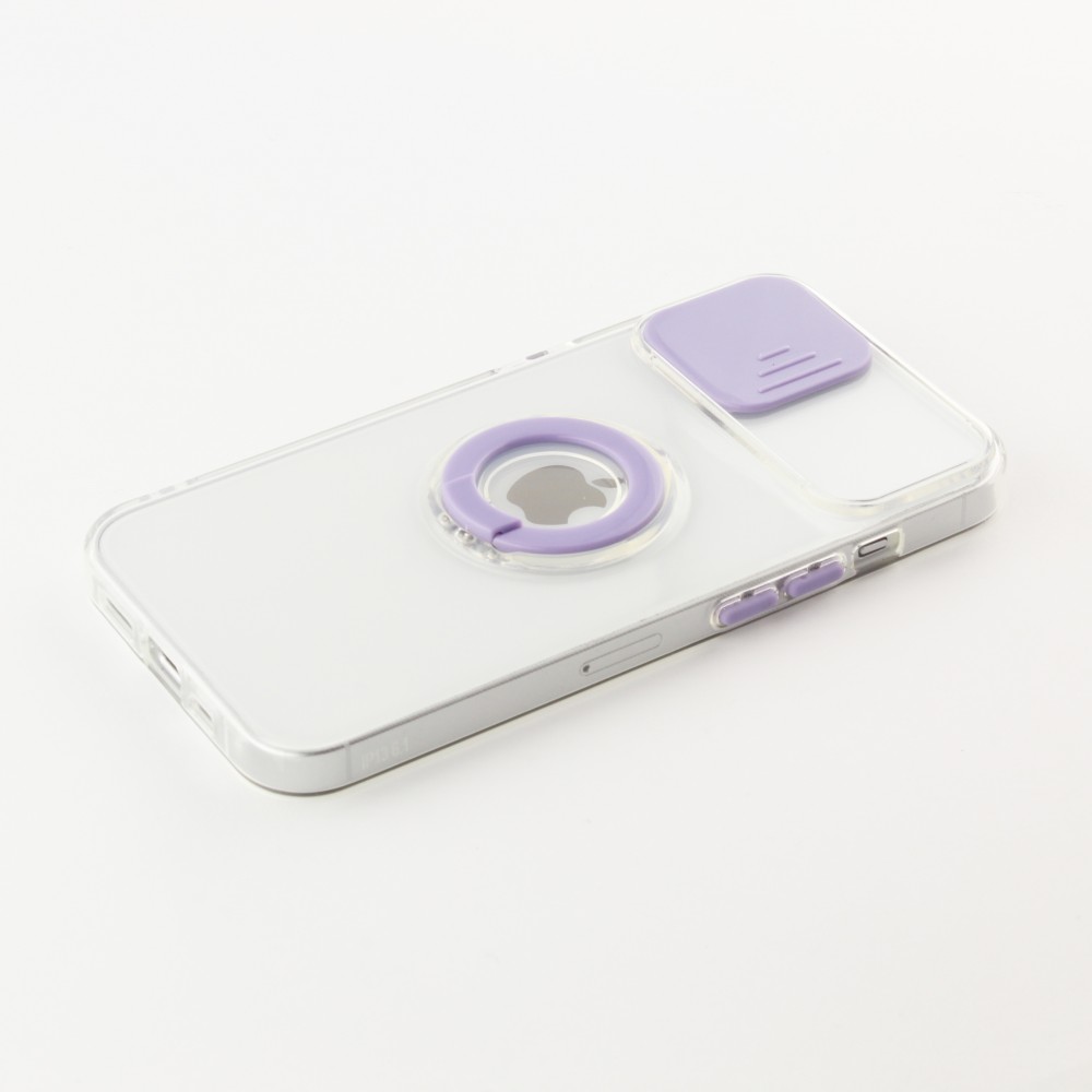 iPhone 14 Plus Case Hülle - mit Kamera-Slider und Ring - Violett