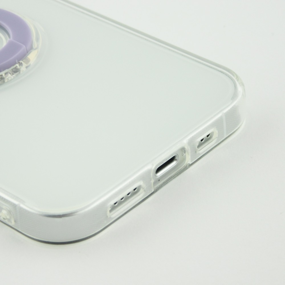 iPhone 14 Plus Case Hülle - mit Kamera-Slider und Ring - Violett