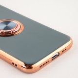 Hülle iPhone 13 Pro - Gummi Bronze mit Ring grau grün