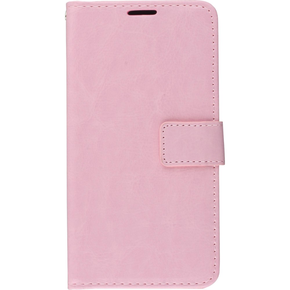 Hülle iPhone 16 Pro - Premium Flip Leder Tasche - Hellrosa