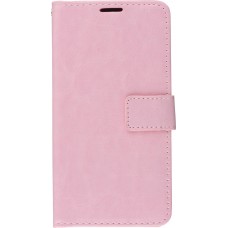 Fourre iPhone 16 Pro - Premium Flip cuir lisse porte-cartes - Rose clair