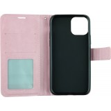 Fourre iPhone 16 Pro Max - Premium Flip cuir lisse porte-cartes - Rose clair