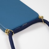 iPhone 14 Case Hülle - Bio Eco-Friendly Vegan mit Handykette Necklace blau