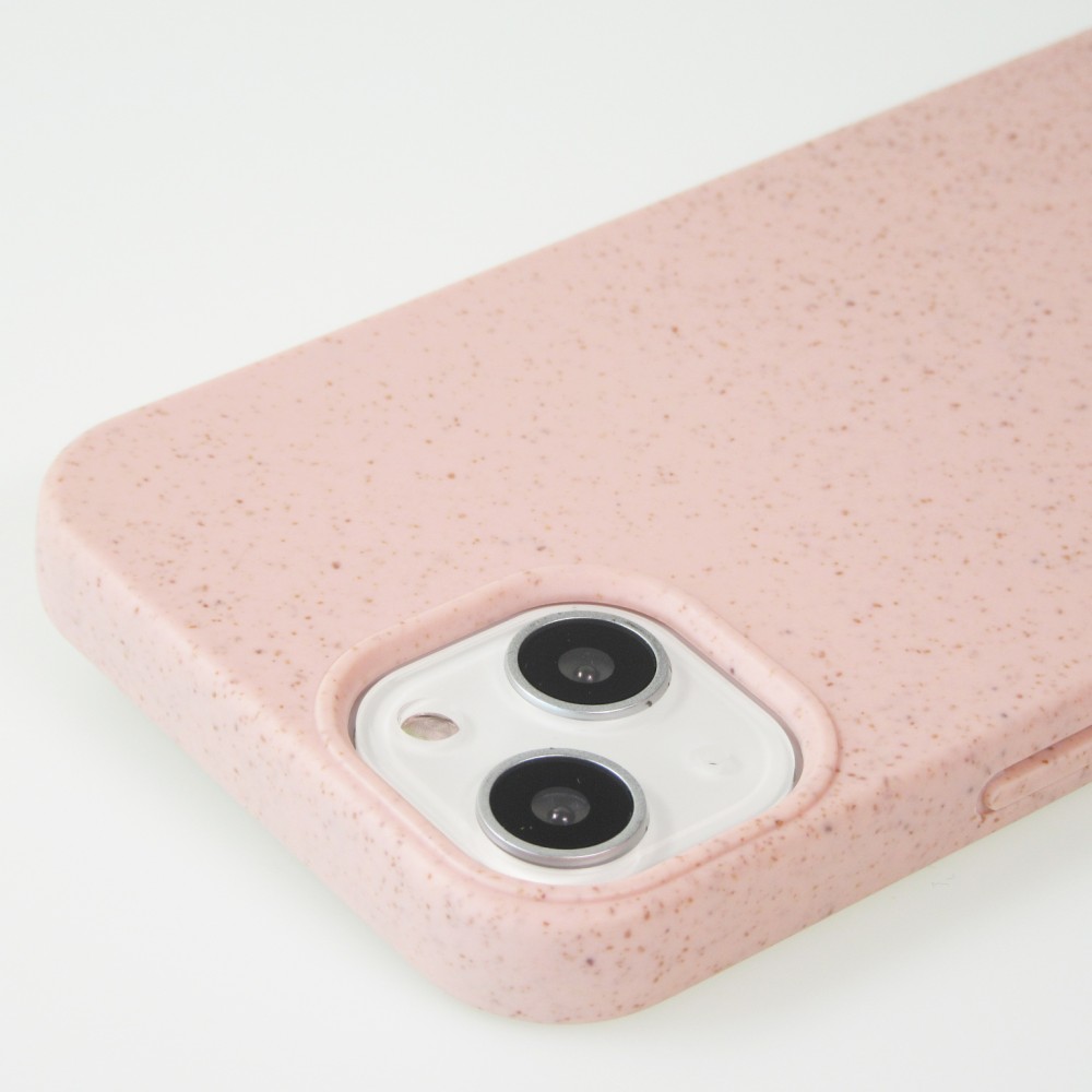 iPhone 14 Case Hülle - Bio Eco-Friendly Vegan mit Handykette Necklace - Rosa