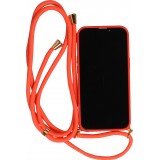 Coque iPhone 15 - Bio Eco-Friendly nature avec cordon collier - Rouge