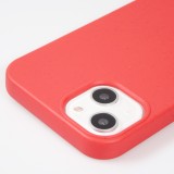 Coque iPhone 15 - Bio Eco-Friendly nature avec cordon collier - Rouge