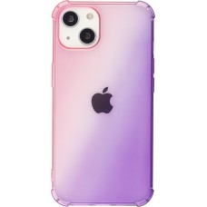 Coque iPhone 14 - Bumper Rainbow Silicone anti-choc avec bords protégés -  rose - Violet