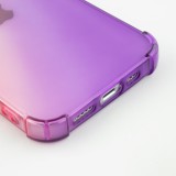 Coque iPhone 14 - Bumper Rainbow Silicone anti-choc avec bords protégés -  rose - Violet