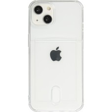 Hülle iPhone 13 - Gummi Bumper Kartenhalter - Transparent