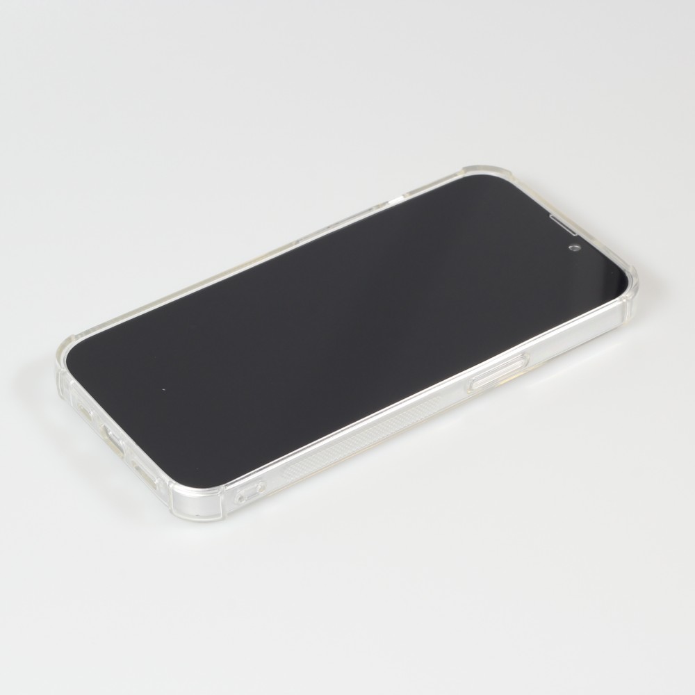 Hülle iPhone 13 - Gummi Bumper Kartenhalter - Transparent