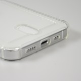 Hülle iPhone 13 - Gummi Bumper Kartenhalter - Transparent