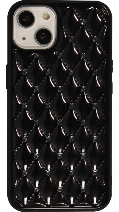 Hülle iPhone 13 - Luxury gewölbt Diamant - Schwarz