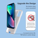 iPhone 13 Pro Max Case Hülle - 15W wireless Power Externe Batterie charging Cover Fast Charge 8000mAh - Weiss