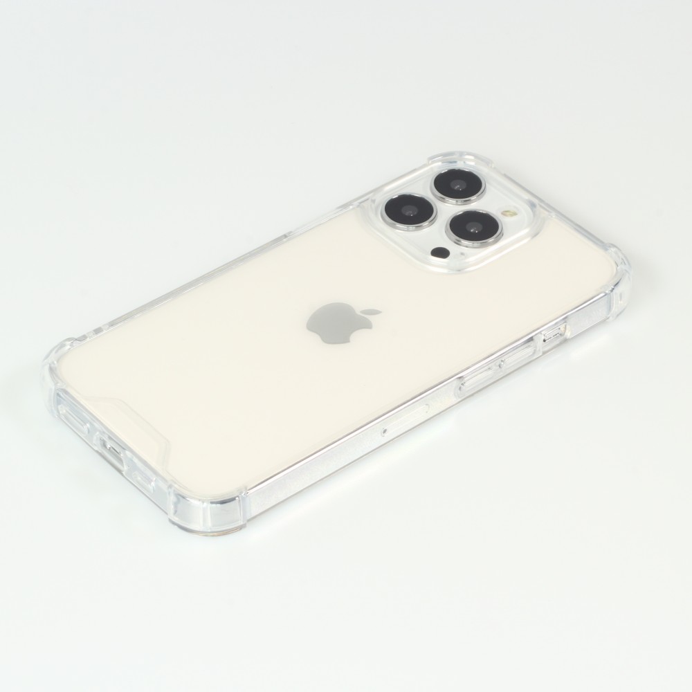 iPhone 16 Case Hülle - Bumper Glass TPU Anti-Schock mit Acryl - Transparent