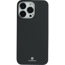 iPhone 15 Pro Max Case Hülle - Carbomile Schutzcase aus echtem Aramid Carbonfaser - Schwarz