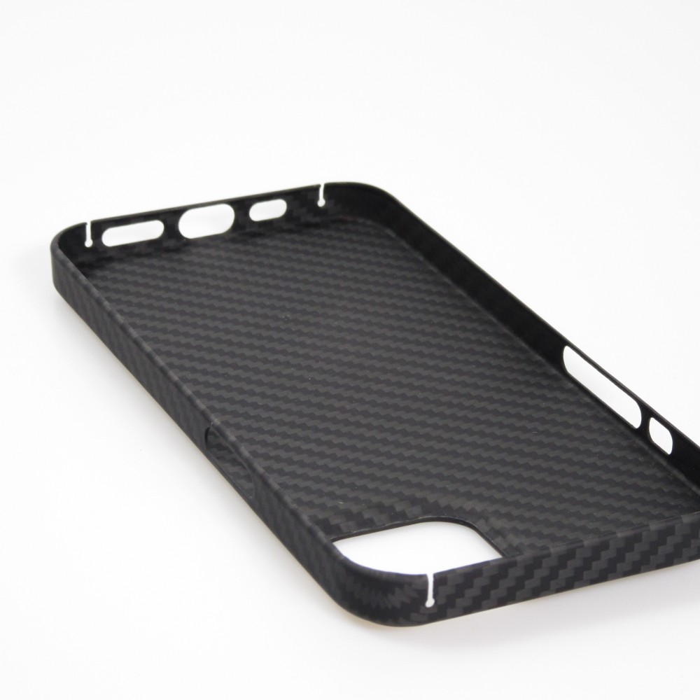 iPhone 14 Pro Max Case Hülle - Carbomile Schutzcase aus echtem Aramid Carbonfaser - Schwarz