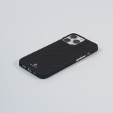 iPhone 13 Pro Case Hülle - Carbomile Schutzcase aus echtem Aramid Carbonfaser - Schwarz