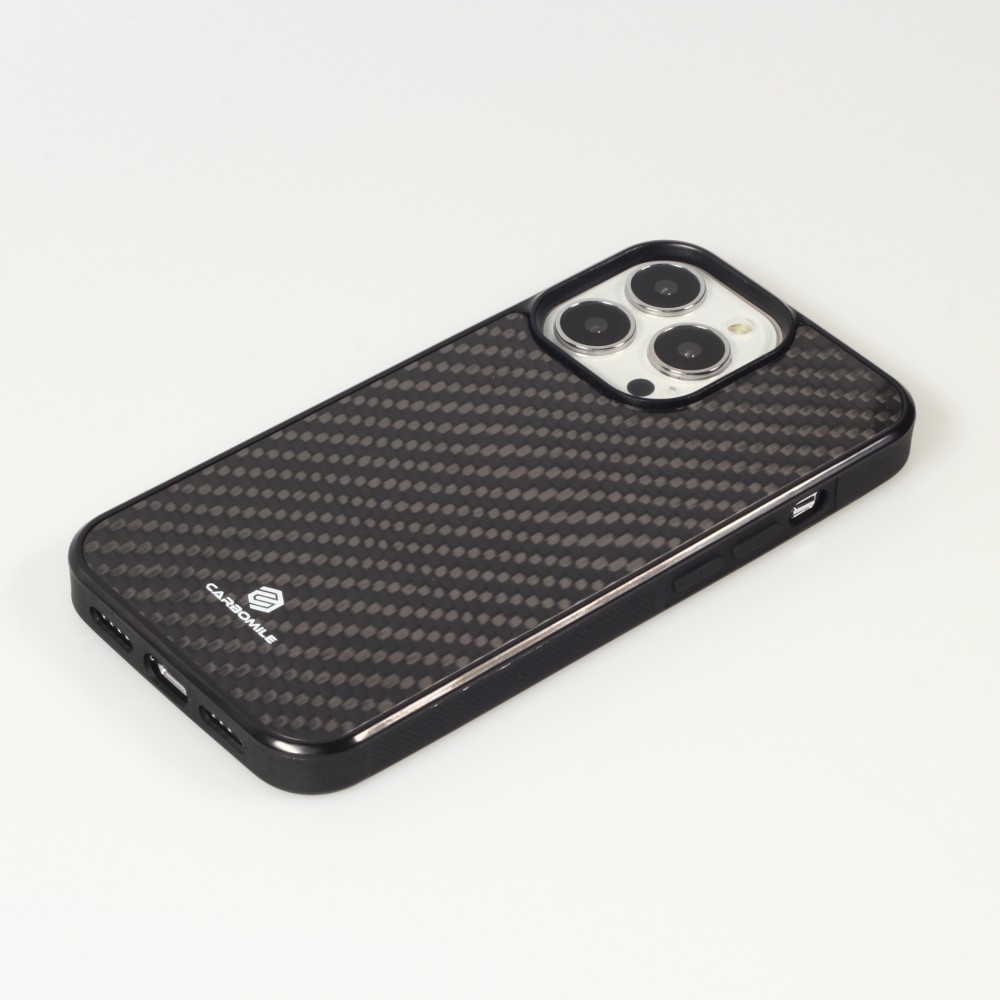 iPhone 15 Pro Case Hülle - Carbomile Carbon Fiber (Kompatibel mit MagSafe)