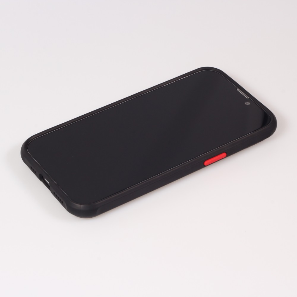 iPhone 12 Pro Max Case Hülle - Dual Tone Bumper Mat Glass - Schwarz