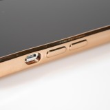 Hülle iPhone 13 Pro - Gummi Bronze mit Ring - Rosa