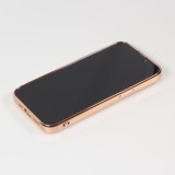 Hülle iPhone 13 Pro - Gummi Bronze mit Ring - Rosa