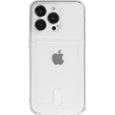 Coque iPhone 16 Pro - Gel Bumper Porte-carte - Transparent