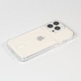 Hülle iPhone 16 Pro - Gummi Bumper Kartenhalter - Transparent