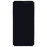 Coque iPhone 16 - Gel petit coeur transparent - Noir