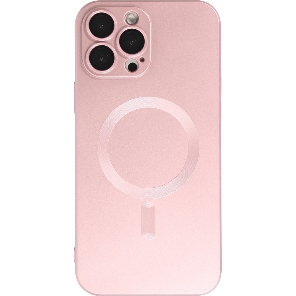 Coque iPhone 16 Plus - Gel souple avec vitre de protection caméra MagSafe - Rose