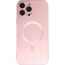 iPhone 16 Pro Case Hülle - Gummi weich mit Kameraschutzglas MagSafe - Rosa