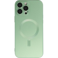 iPhone 13 Pro Max Case Hülle - Gummi weich mit Kameraschutzglas MagSafe - Grün