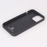 iPhone 14 Pro Max Case Hülle - Carbomile Alcantara und Carbon mit roten Nähten (MagSafe kompatibel)