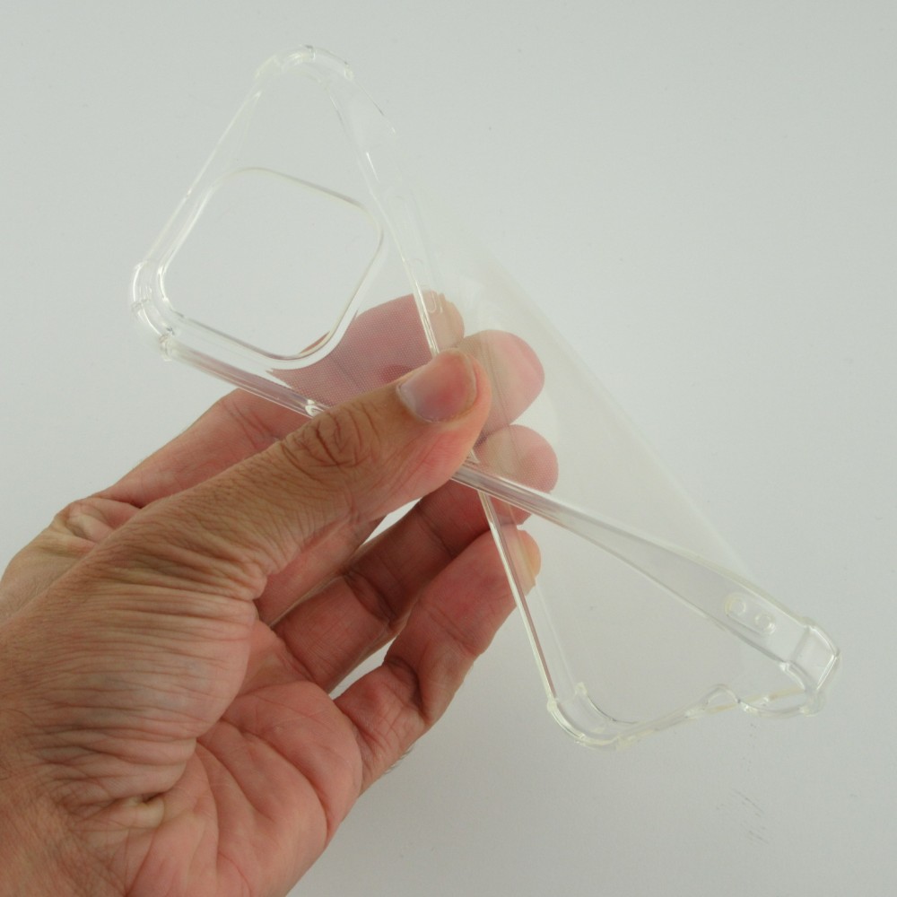 iPhone 13 Pro Max Case Hülle - Gummi Transparent Gel Bumper mit extra Schutz für Ecken Antischock