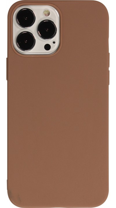 iPhone 15 Pro Max Case Hülle - Silikon Mat - Braun