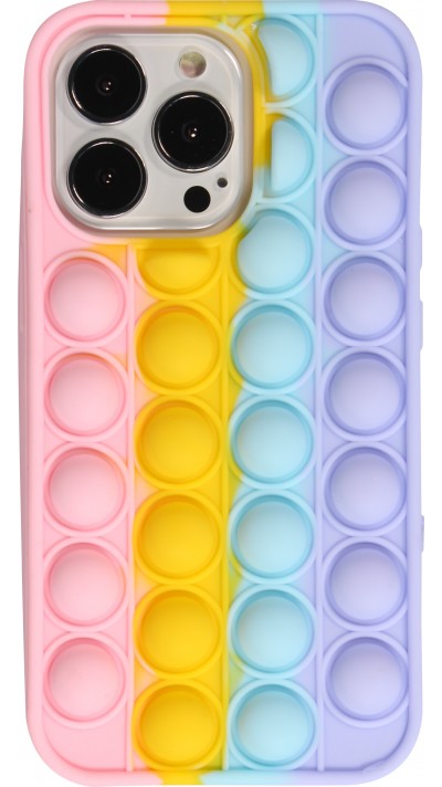 iPhone 13 Pro Max Case Hülle - Silikon Luftblasen Anti-Stress Regenbogen