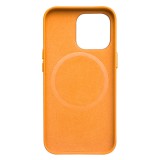 Coque iPhone 14 Pro Max - Qialino cuir véritable (compatible MagSafe) - Orange