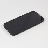 Coque iPhone 15 Pro Max - Silicone Mat Coeur doré - Noir