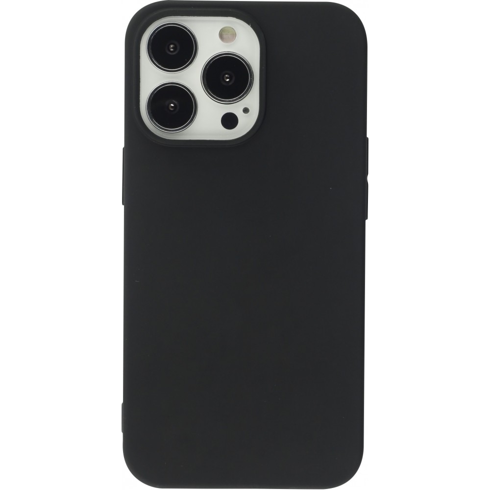 iPhone 13 Pro Max Case Hülle - Silkon Mat - Schwarz