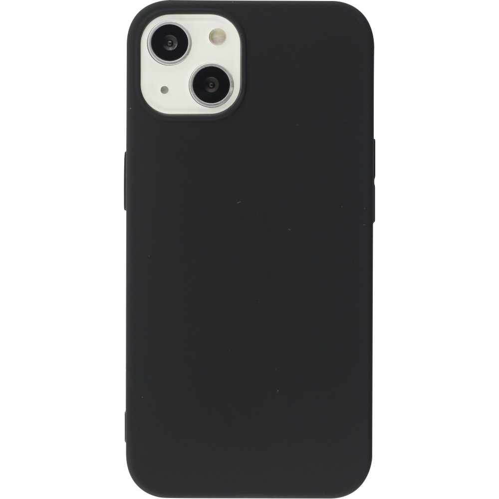 iPhone 15 Plus Case Hülle - Silkon Mat - Schwarz