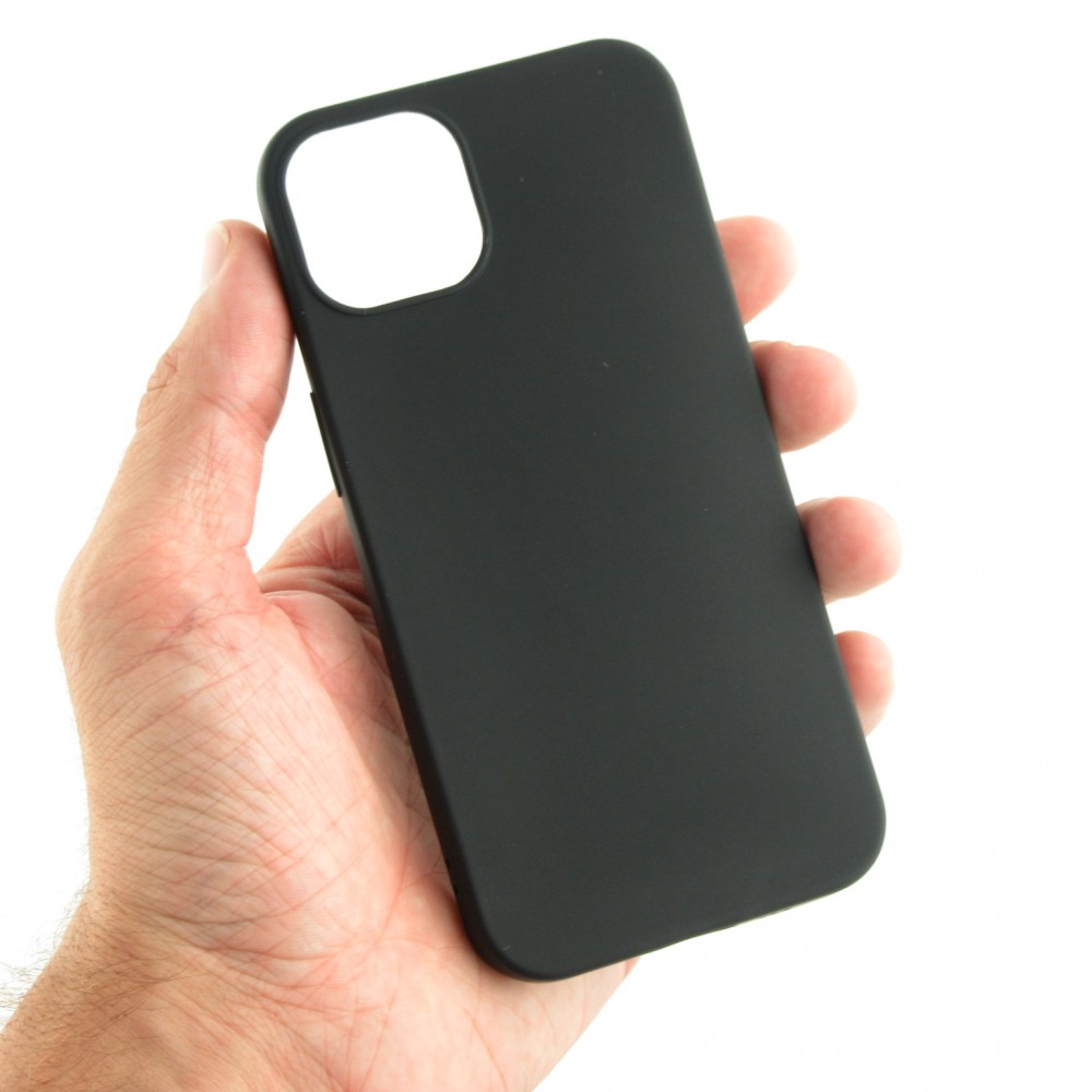 iPhone 15 Plus Case Hülle - Silkon Mat - Schwarz