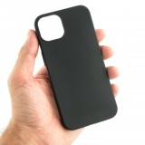 iPhone 15 Plus Case Hülle - Silkon Mat - Schwarz