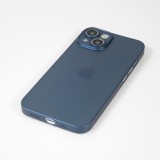 iPhone 15 Case Hülle - Plastik ultra dünn semi-transparent matt - Blau