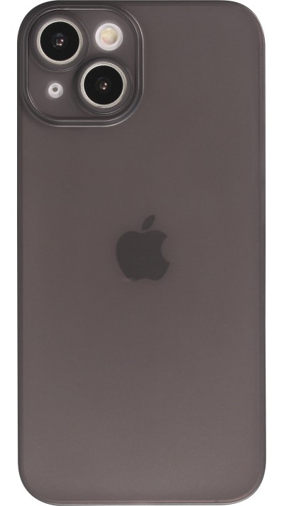 iPhone 14 Plus Case Hülle - Plastik ultra dünn semi-transparent matt - Schwarz