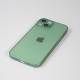 Coque iPhone 15 - plastique ultra fin semi-transparent mat - Vert