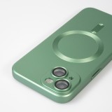 iPhone 15 Case Hülle - Gummi weich mit Kameraschutzglas MagSafe - Grün